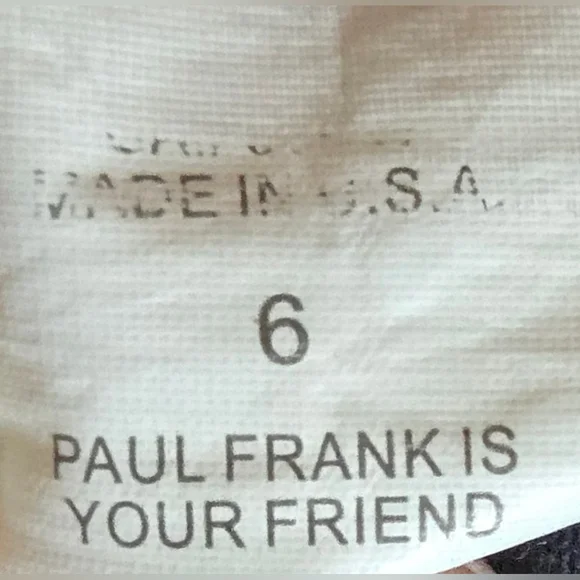 Kid's Paul Frank/Small Paul T-shirt; Sz 6; Navy w/Turquoise/White/Red; GUC - Picture 5 of 8